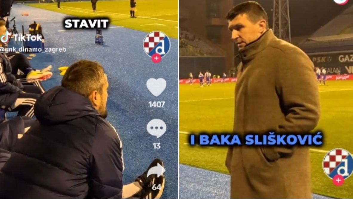 Hit snimak s Dinamove klupe, Ademi “predložio” izmjenu, a Jakirović mu odgovorio: Onda bi i Baka Slišković igrao